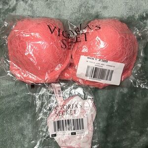 Victoria's Secret Pink Lace Bra and Panty Set